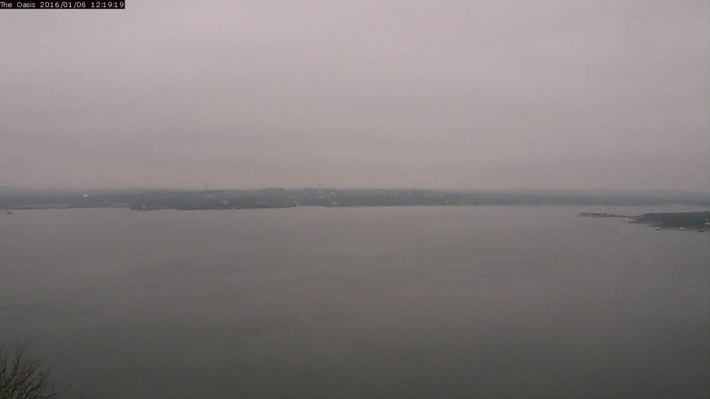 Lake Travis webcam, January 6, 2016 11:25 AM CT