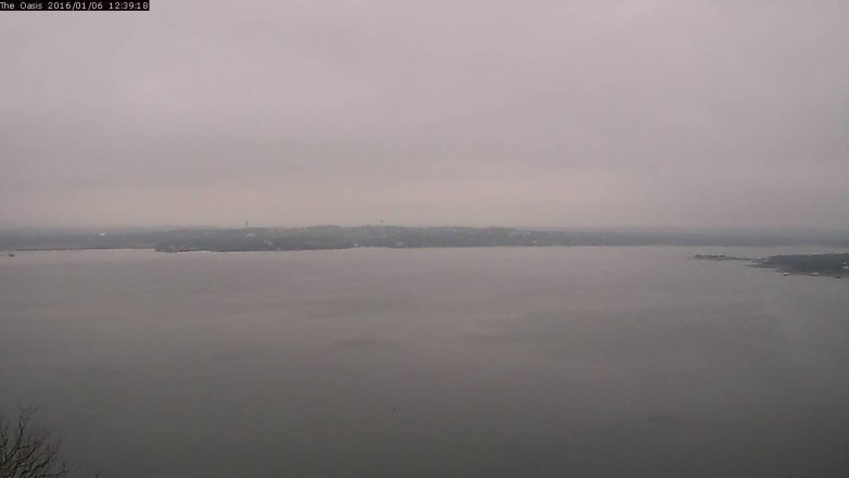Lake Travis webcam, January 6, 2016 11:45 AM CT