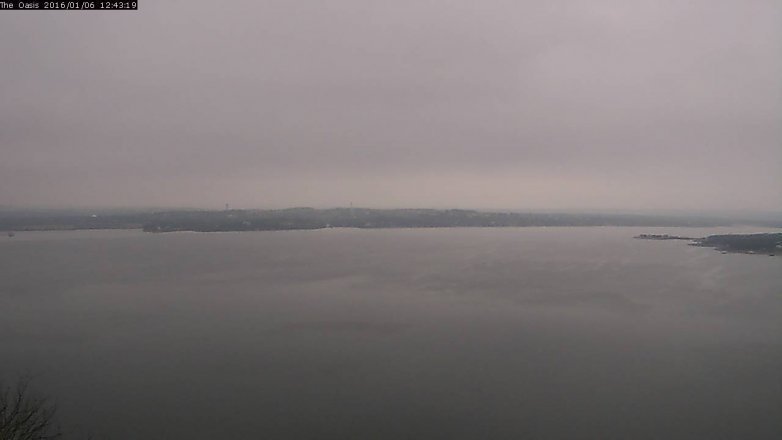 Lake Travis webcam, January 6, 2016 11:50 AM CT