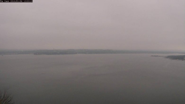 Lake Travis webcam, January 6, 2016 12:10 PM CT
