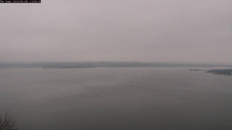Lake Travis webcam, January 6, 2016 12:15 PM CT