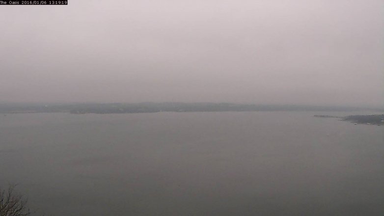 Lake Travis webcam, January 6, 2016 12:25 PM CT
