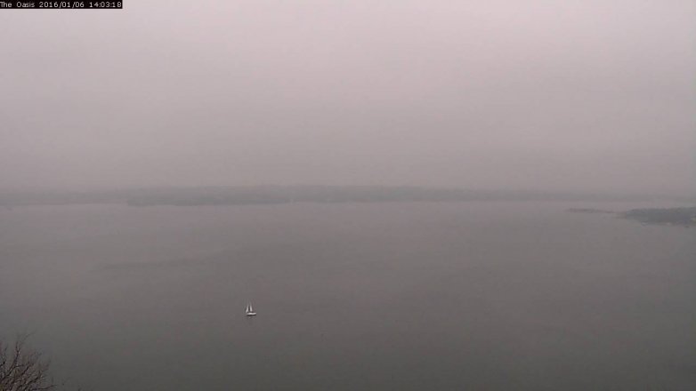 Lake Travis webcam, January 6, 2016 1:10 PM CT