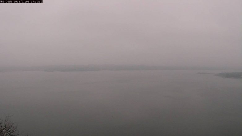 Lake Travis webcam, January 6, 2016 1:25 PM CT