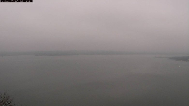 Lake Travis webcam, January 6, 2016 1:45 PM CT