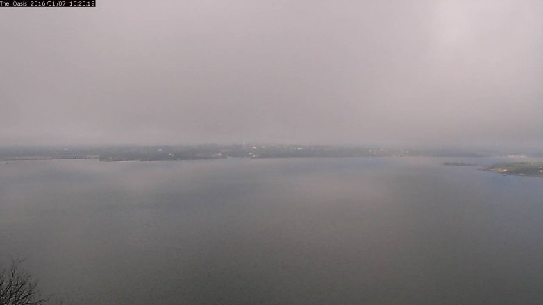 Lake Travis webcam, January 7, 2016 9:30 AM CT