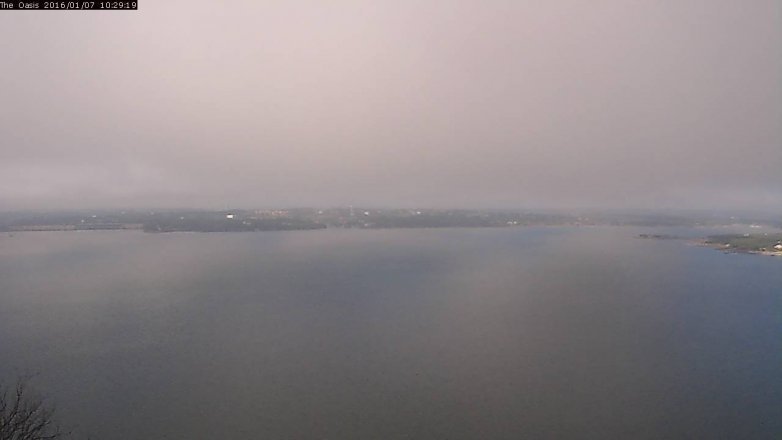 Lake Travis webcam, January 7, 2016 9:35 AM CT