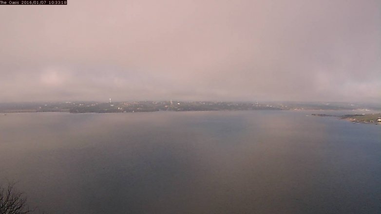 Lake Travis webcam, January 7, 2016 9:40 AM CT