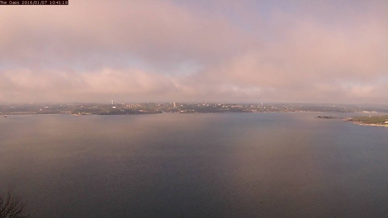 Lake Travis webcam, January 7, 2016 9:50 AM CT