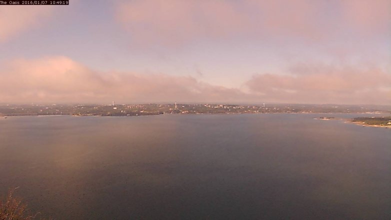 Lake Travis webcam, January 7, 2016 9:55 AM CT
