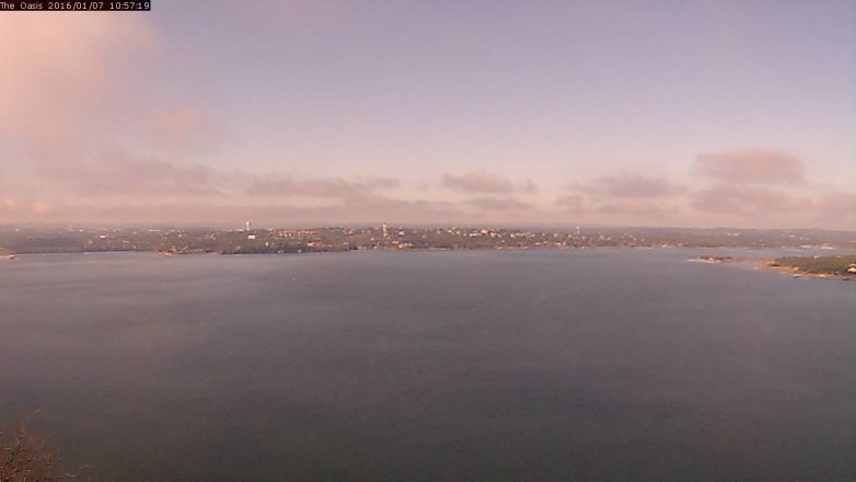 Lake Travis webcam, January 7, 2016 10:05 AM CT