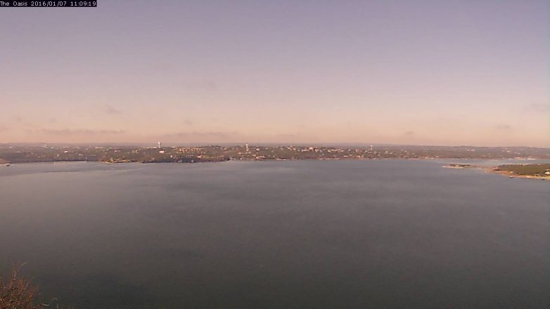 Lake Travis webcam, January 7, 2016 10:15 AM CT