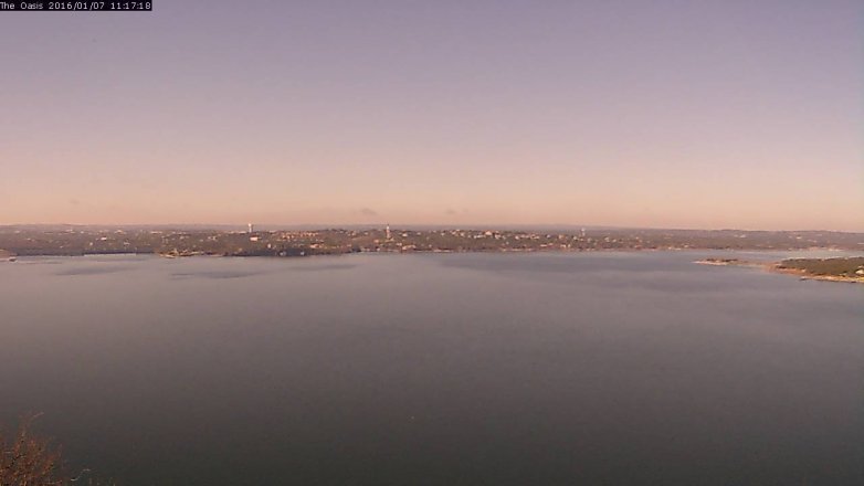Lake Travis webcam, January 7, 2016 10:25 AM CT