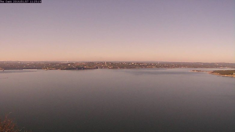 Lake Travis webcam, January 7, 2016 10:30 AM CT
