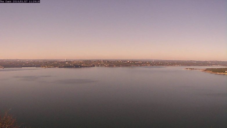 Lake Travis webcam, January 7, 2016 10:35 AM CT