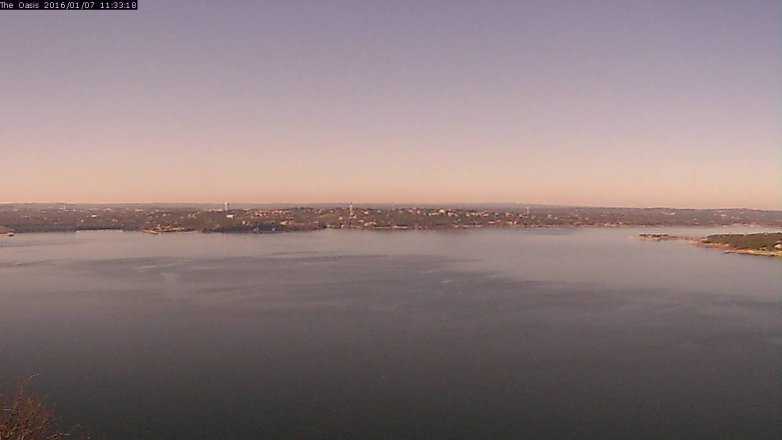 Lake Travis webcam, January 7, 2016 10:40 AM CT