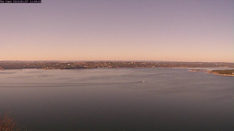 Lake Travis webcam, January 7, 2016 10:55 AM CT