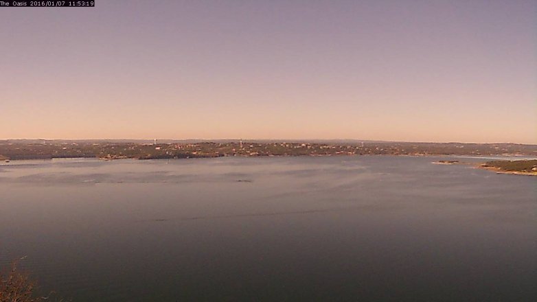 Lake Travis webcam, January 7, 2016 11:00 AM CT