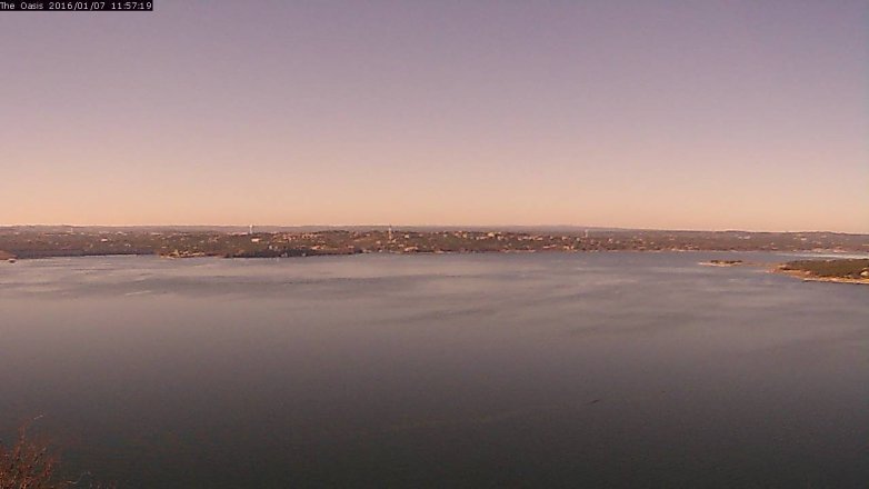 Lake Travis webcam, January 7, 2016 11:05 AM CT