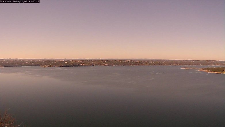 Lake Travis webcam, January 7, 2016 11:15 AM CT