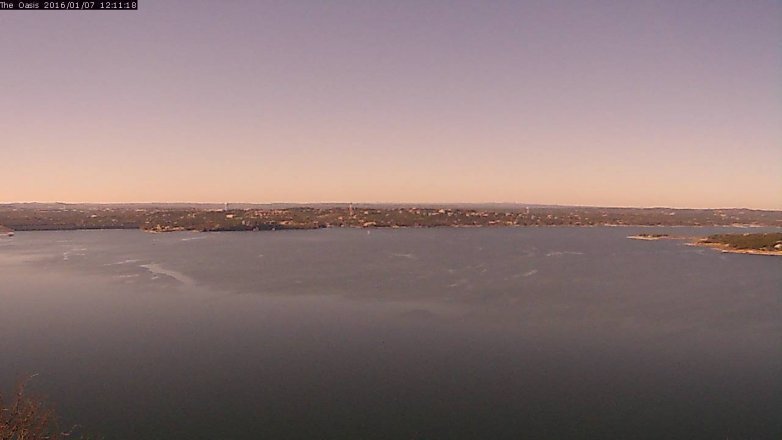 Lake Travis webcam, January 7, 2016 11:20 AM CT