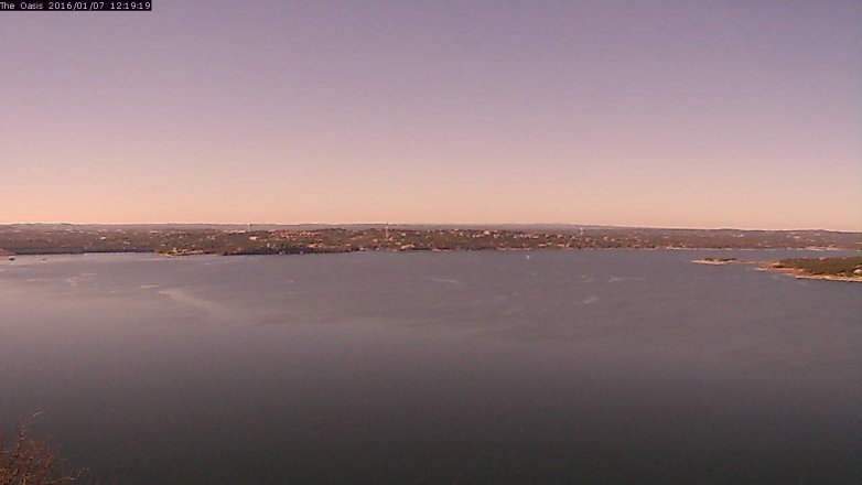 Lake Travis webcam, January 7, 2016 11:25 AM CT