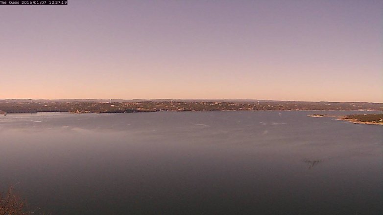 Lake Travis webcam, January 7, 2016 11:35 AM CT