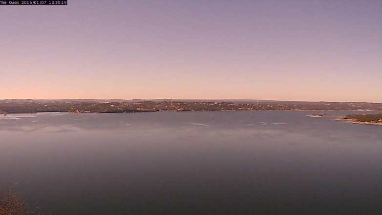 Lake Travis webcam, January 7, 2016 11:40 AM CT