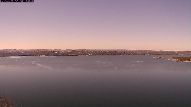 Lake Travis webcam, January 7, 2016 11:45 AM CT