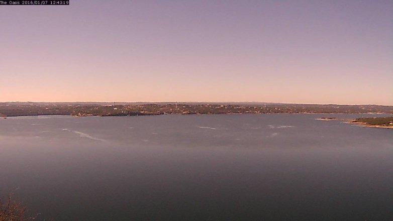 Lake Travis webcam, January 7, 2016 11:50 AM CT