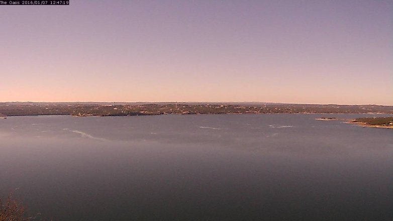 Lake Travis webcam, January 7, 2016 11:55 AM CT