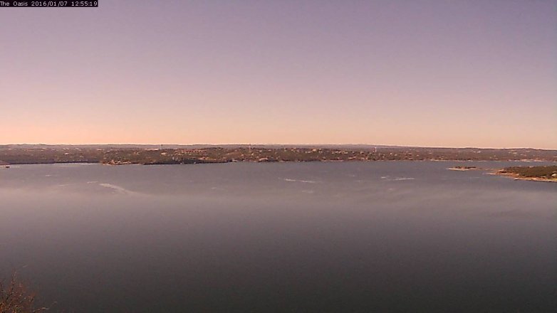 Lake Travis webcam, January 7, 2016 12:00 PM CT
