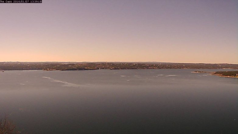 Lake Travis webcam, January 7, 2016 12:45 PM CT