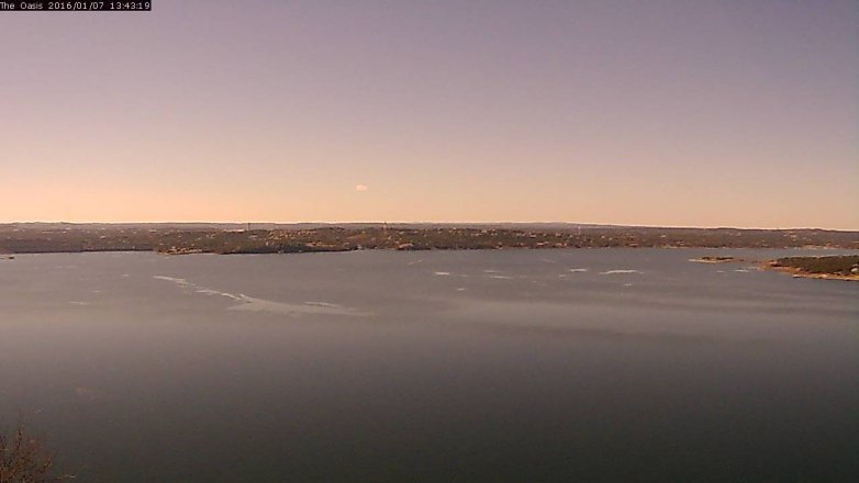 Lake Travis webcam, January 7, 2016 12:50 PM CT