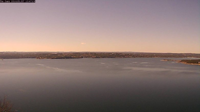 Lake Travis webcam, January 7, 2016 12:55 PM CT