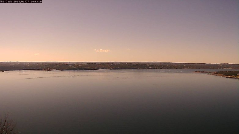 Lake Travis webcam, January 7, 2016 1:50 PM CT