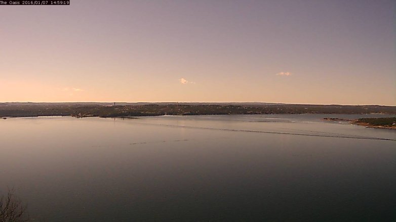 Lake Travis webcam, January 7, 2016 2:05 PM CT