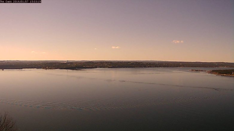 Lake Travis webcam, January 7, 2016 2:10 PM CT