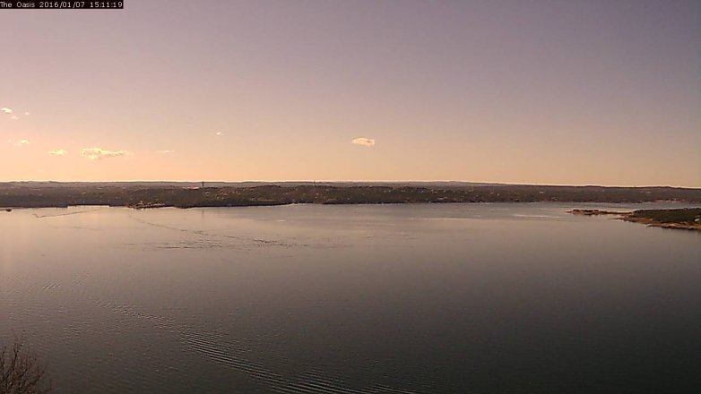 Lake Travis webcam, January 7, 2016 2:20 PM CT