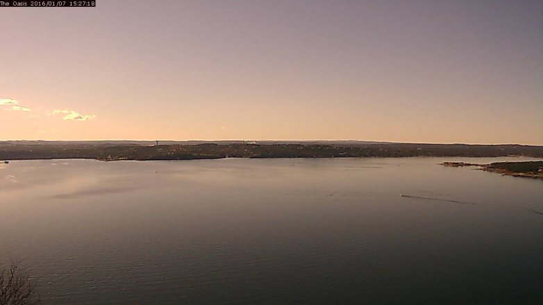 Lake Travis webcam, January 7, 2016 2:35 PM CT