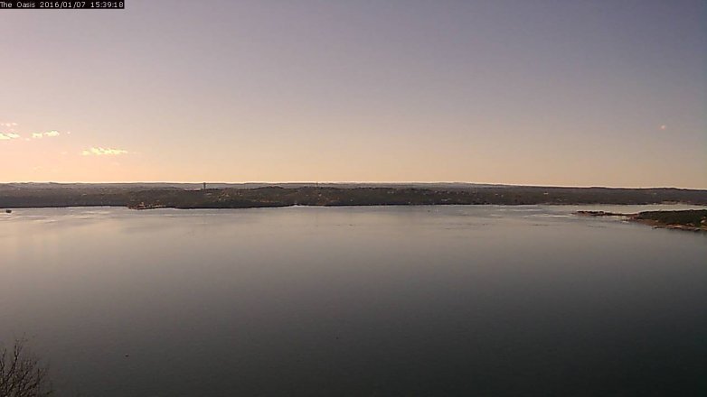 Lake Travis webcam, January 7, 2016 2:45 PM CT