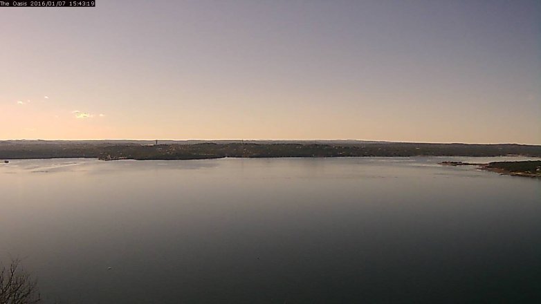 Lake Travis webcam, January 7, 2016 2:50 PM CT