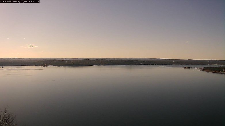 Lake Travis webcam, January 7, 2016 3:00 PM CT