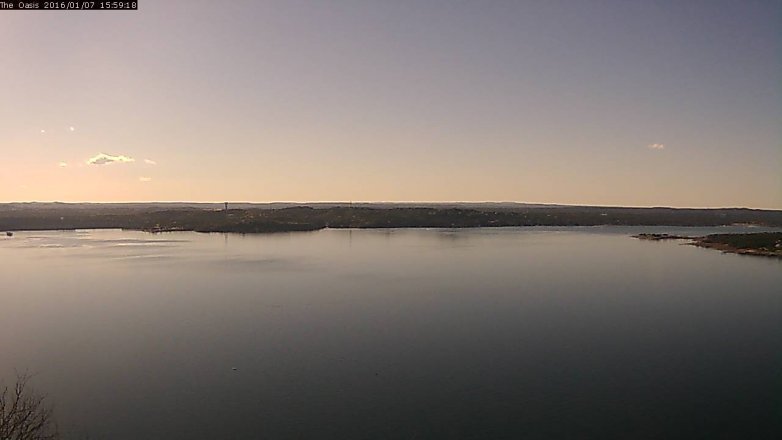 Lake Travis webcam, January 7, 2016 3:05 PM CT
