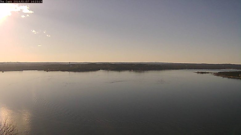 Lake Travis webcam, January 7, 2016 3:30 PM CT