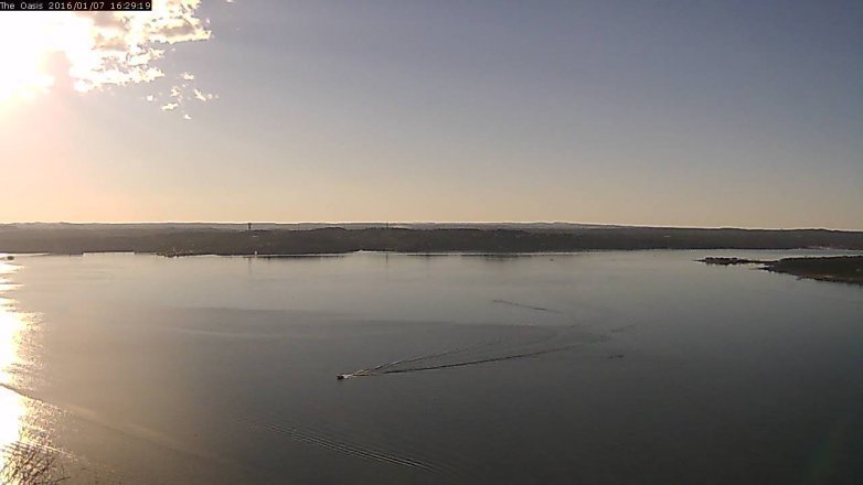 Lake Travis webcam, January 7, 2016 3:35 PM CT