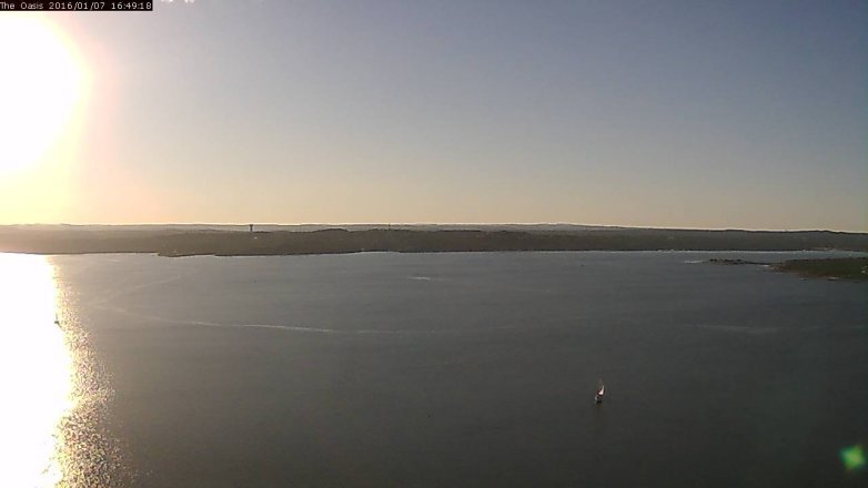 Lake Travis webcam, January 7, 2016 3:55 PM CT