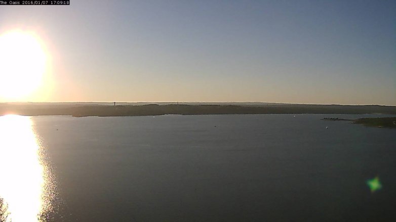 Lake Travis webcam, January 7, 2016 4:15 PM CT