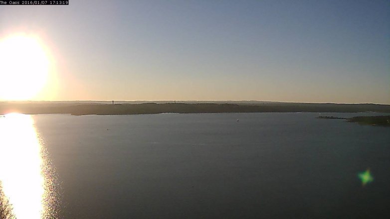 Lake Travis webcam, January 7, 2016 4:20 PM CT