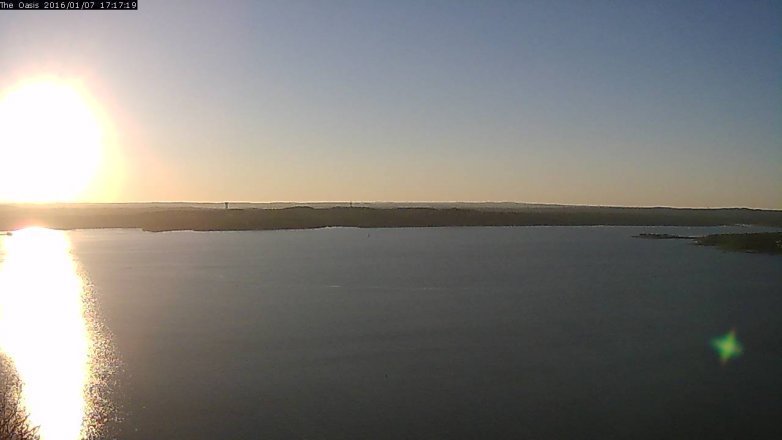 Lake Travis webcam, January 7, 2016 4:25 PM CT